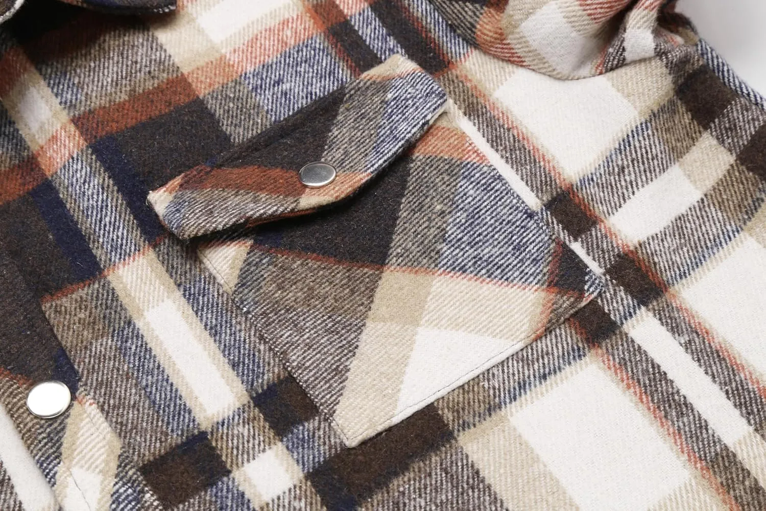 COOFANDY Mens Flannel Shirt Jacket Casual Button Down Plaid Shirt Jackets Warm Lined Sherpa Shacket with Pockets