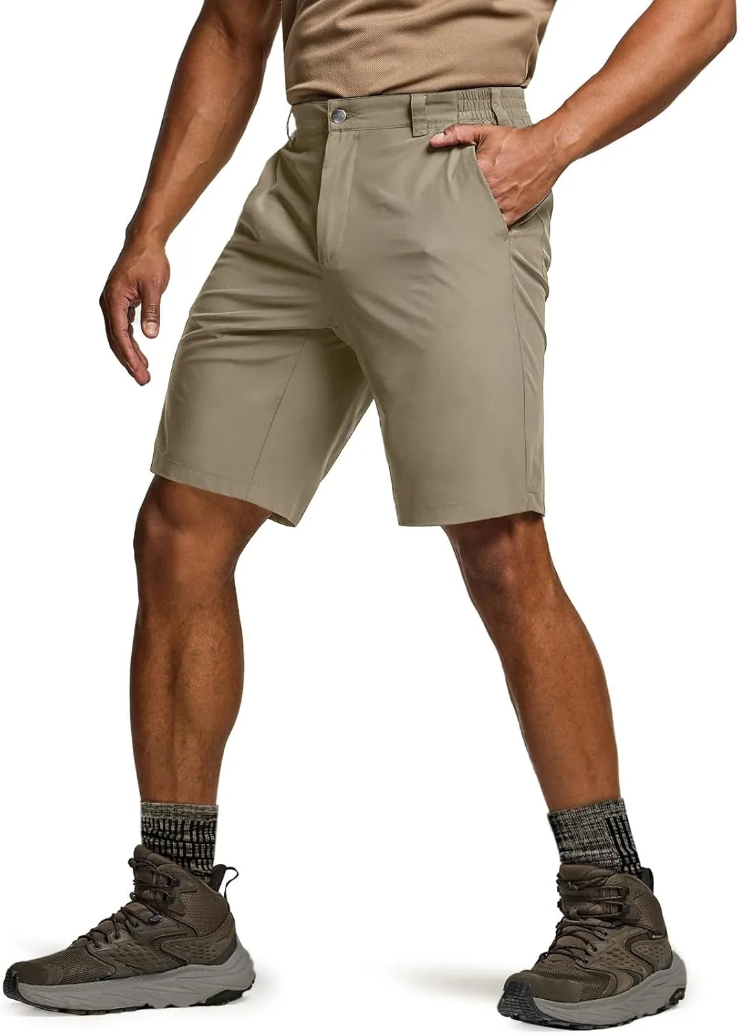 CQR Men's Quick Dry Stretch Hiking Cargo Shorts, Lightweight Water Resistant Tactical Casual, Golf & Outdoor with Pockets