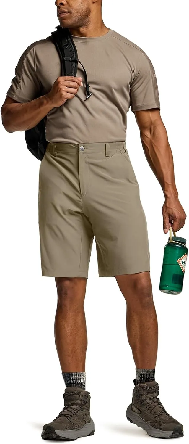 CQR Men's Quick Dry Stretch Hiking Cargo Shorts, Lightweight Water Resistant Tactical Casual, Golf & Outdoor with Pockets