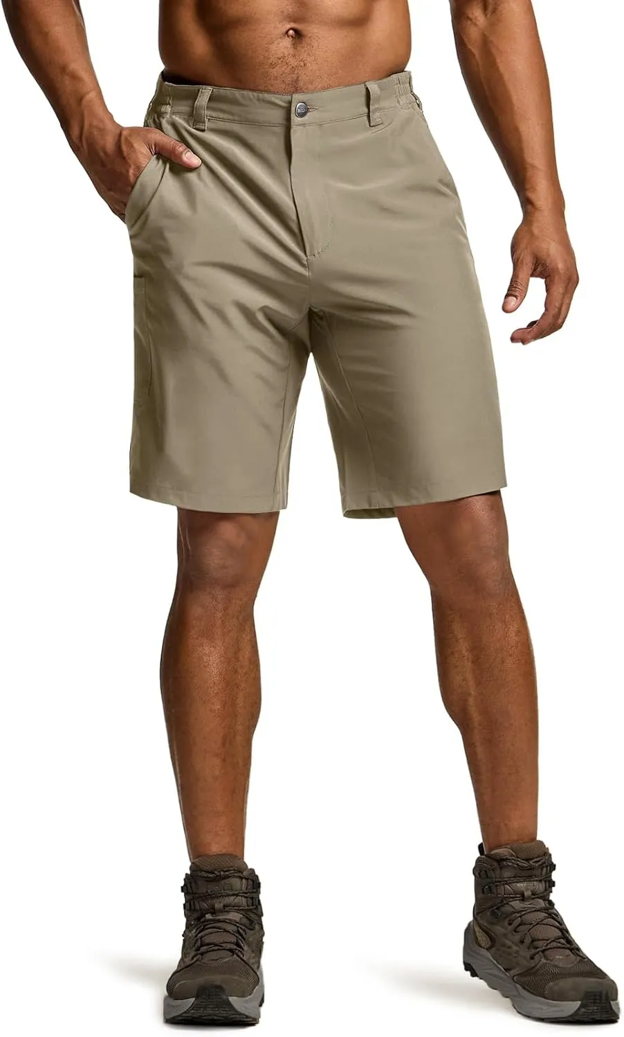 CQR Men's Quick Dry Stretch Hiking Cargo Shorts, Lightweight Water Resistant Tactical Casual, Golf & Outdoor with Pockets