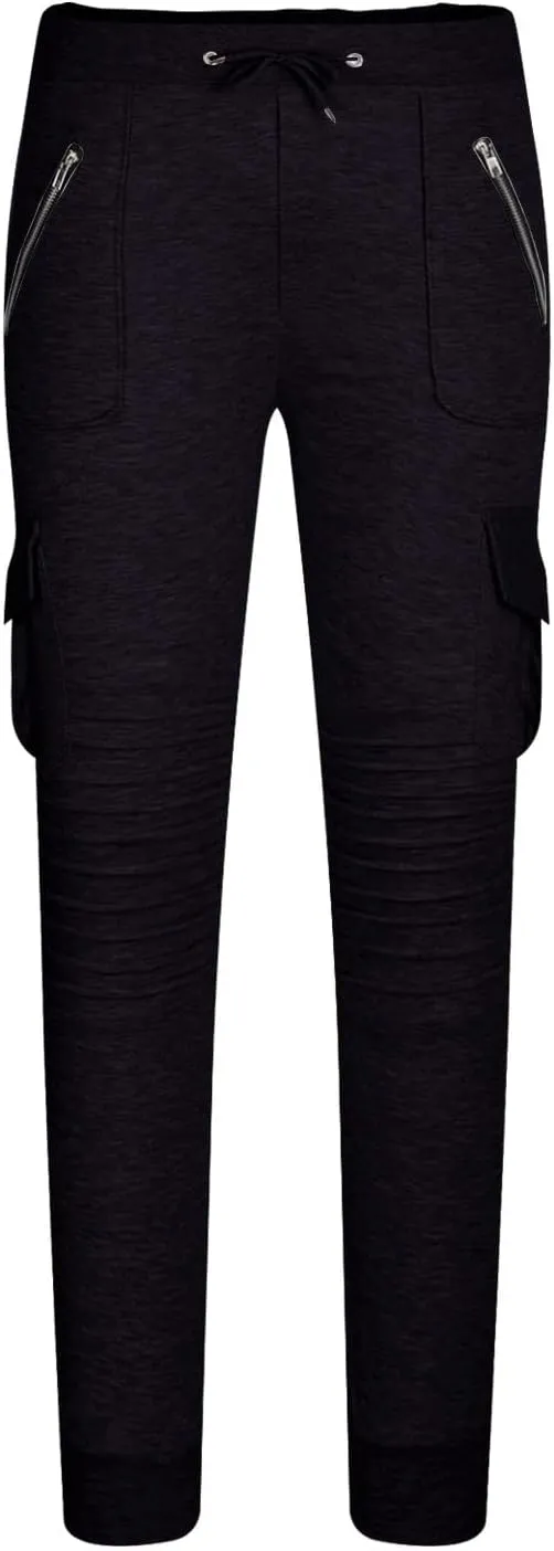 Ctreela Men's Plus Size Skinny Joggers Multi-Pockets Athletic Workout Pants Gym Training Slim Fit Running Jogging Sweatpants