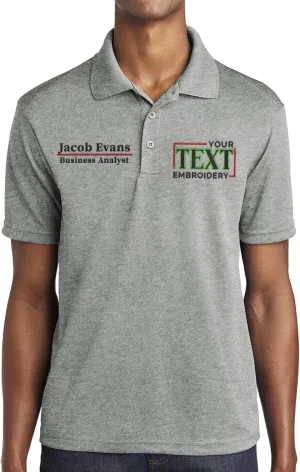 Custom Polo Shirt for Men Personalized Embroidered Short Sleeve Polo Golf Shirt Add Your Text Name