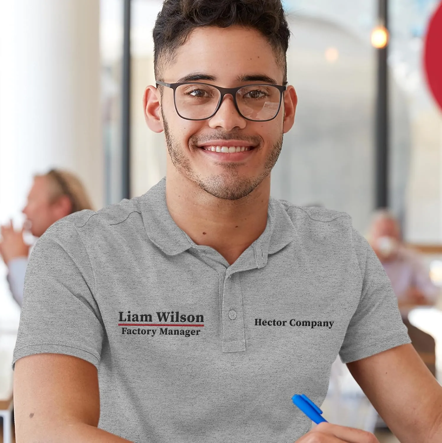 Custom Polo Shirt for Men Personalized Embroidered Short Sleeve Polo Golf Shirt Add Your Text Name