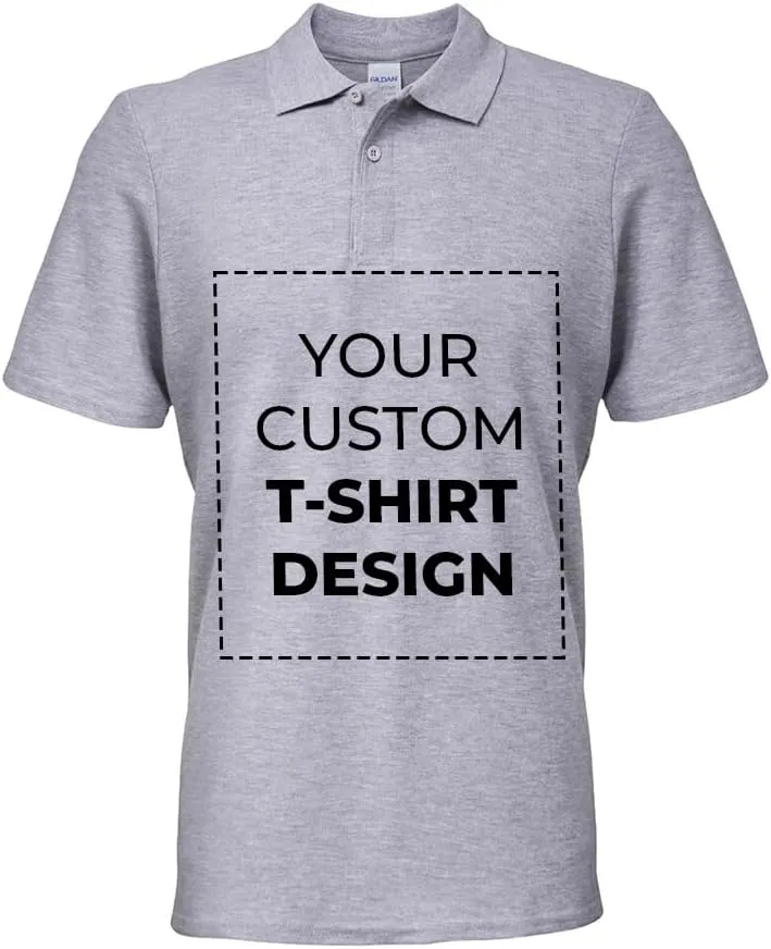 Custom Polo Shirt for Unisex Adult Personalized Customized Embroidered Sport Casual Golf Polo Shirt Design with Image Text