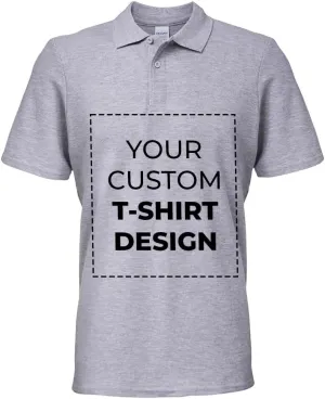 Custom Polo Shirt for Unisex Adult Personalized Customized Embroidered Sport Casual Golf Polo Shirt Design with Image Text