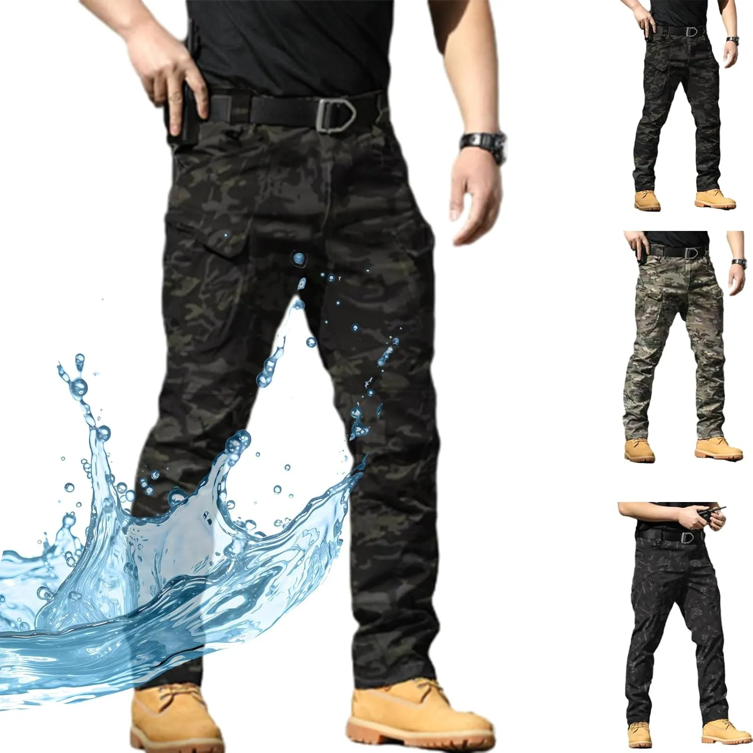 Flexcamo Tactical Waterproof Cargo Pants for Men