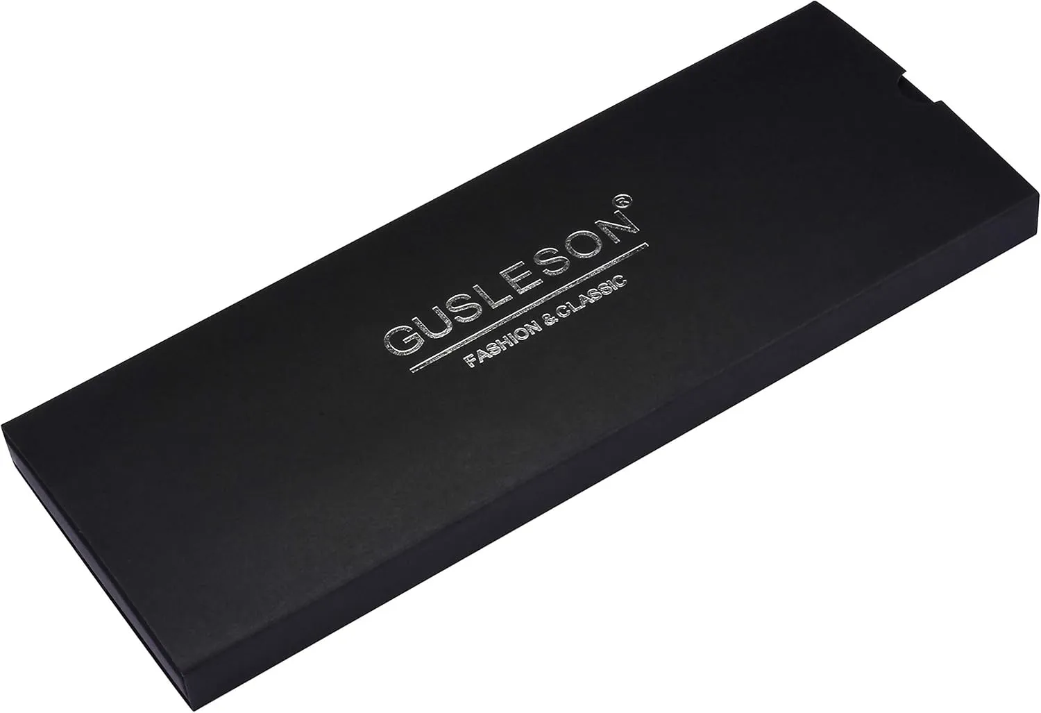 GUSLESON New 3.15"8cm Solid Color Necktie and Pocket Square Cufflinks Clip Set