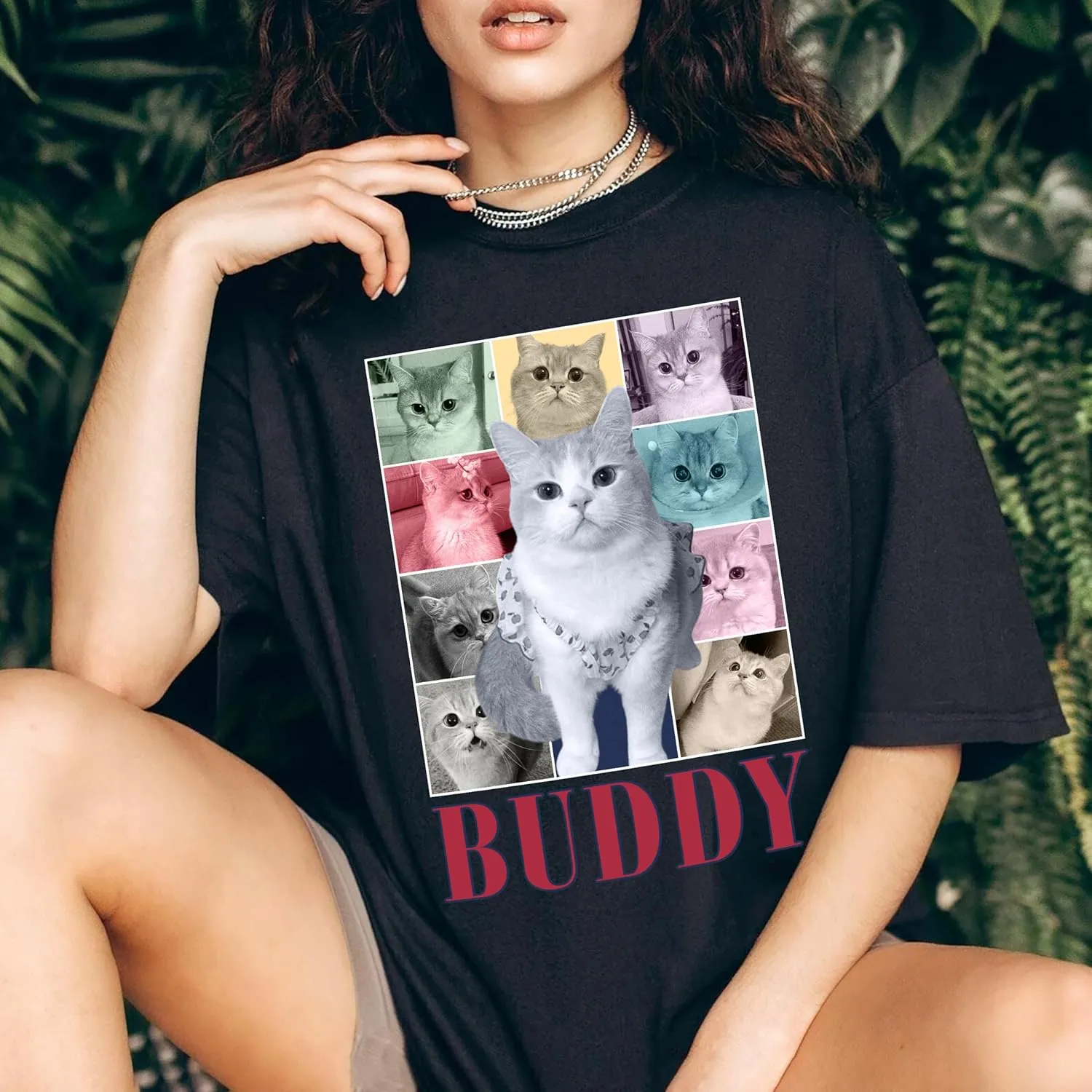 H-DEWALL Custom Shirts Custom Bootleg Rap Shirt for Him Custom Face Shirt with Photo Pet Custom Tees Gift for Dog Cat Lover