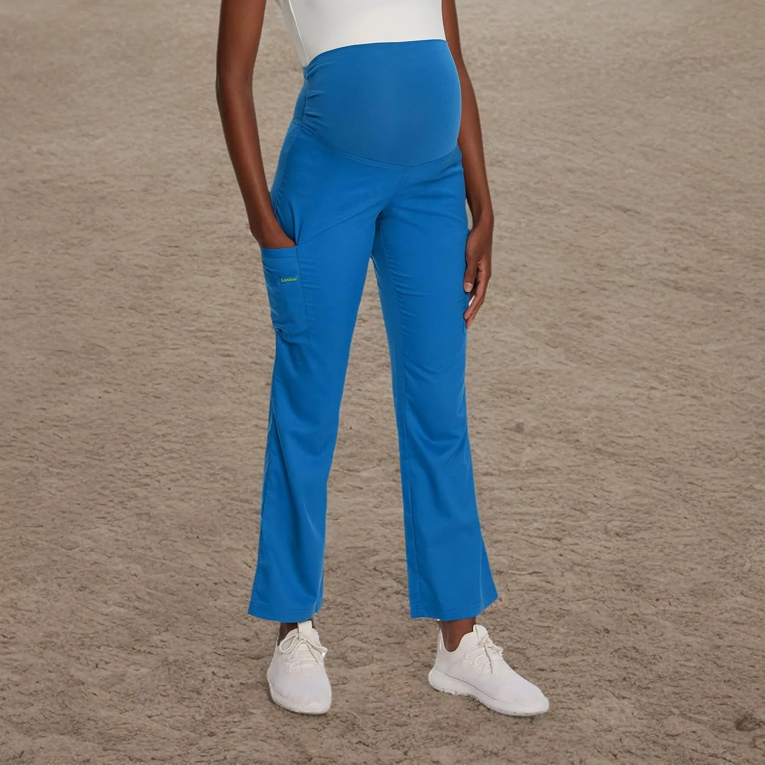 Landau Proflex Tailored Fit Stretch 3-Pkt Maternity Scrub Pants for Women 2399