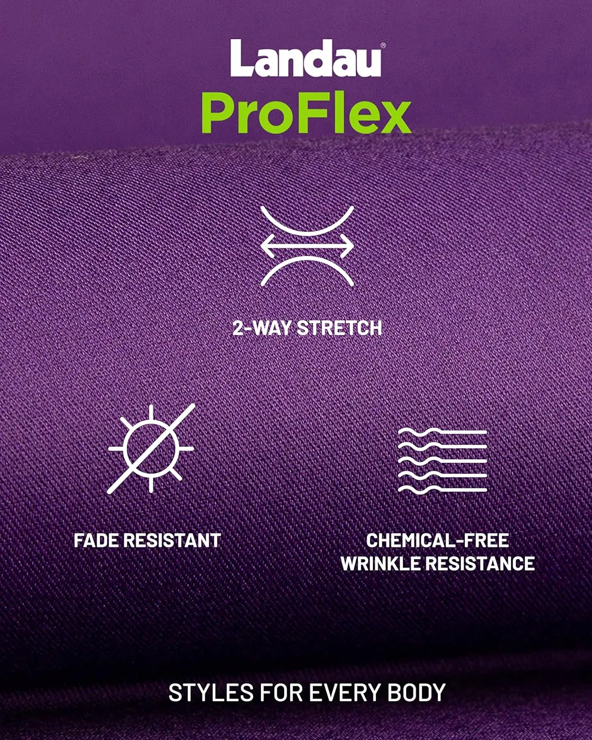 Landau Proflex Tailored Fit Stretch 3-Pkt Maternity Scrub Pants for Women 2399