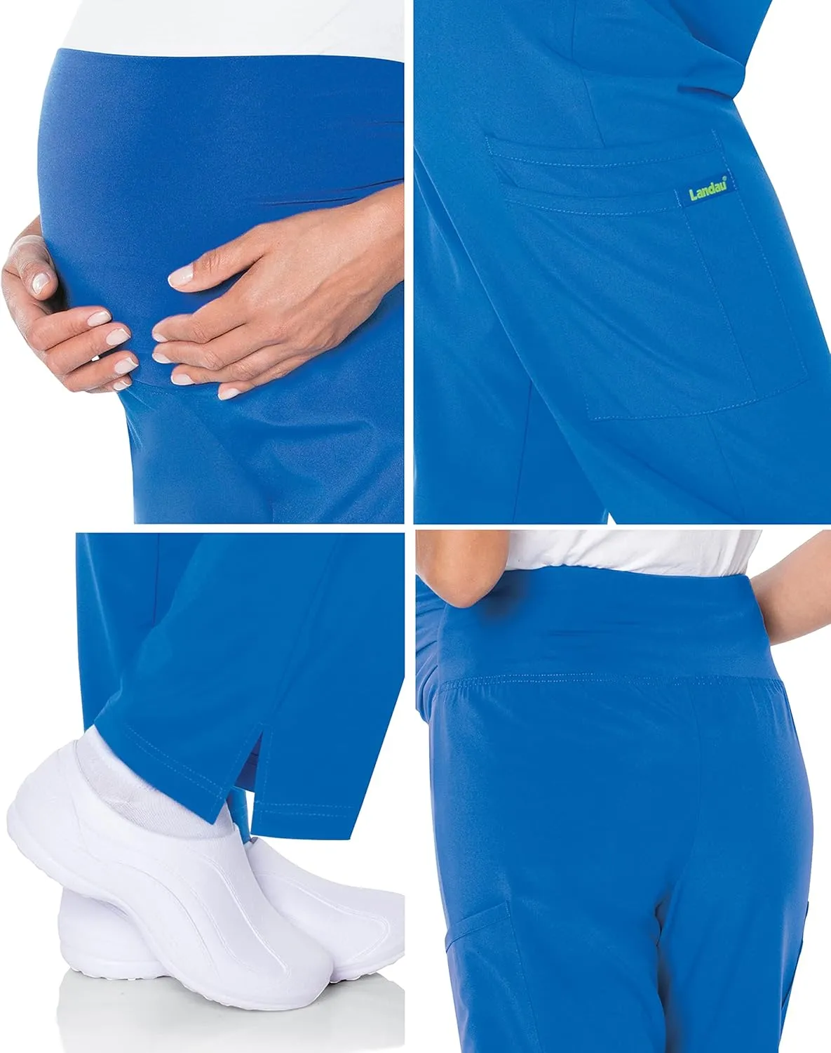 Landau Proflex Tailored Fit Stretch 3-Pkt Maternity Scrub Pants for Women 2399