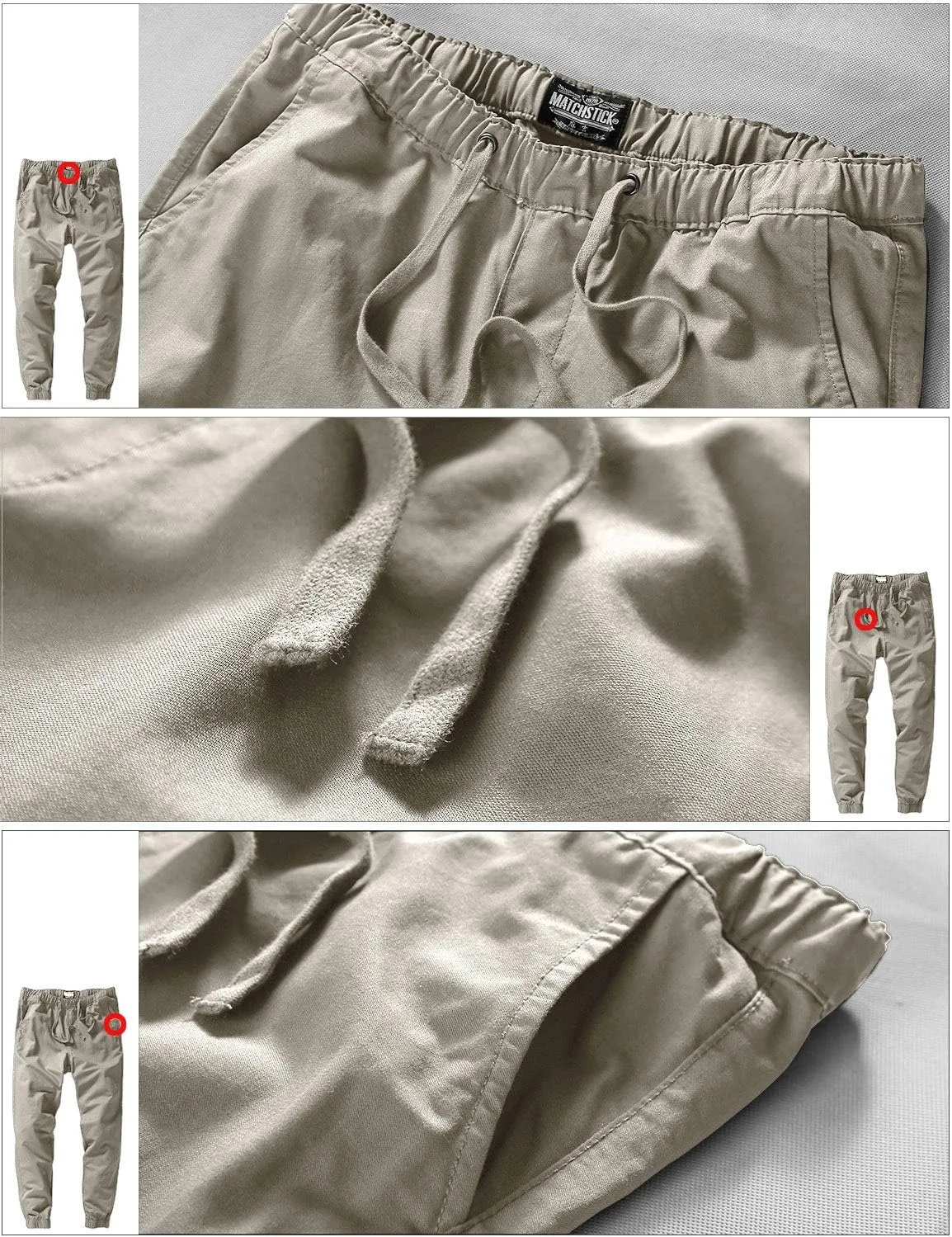 Match Men's Chino Jogger Pants