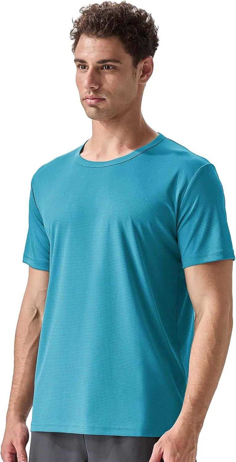 Men's 2 Pack Lightweight Crew Neck Athletic Running Short Sleeve T-Shirts Breathable Gym Workout Tee Shirts for Men