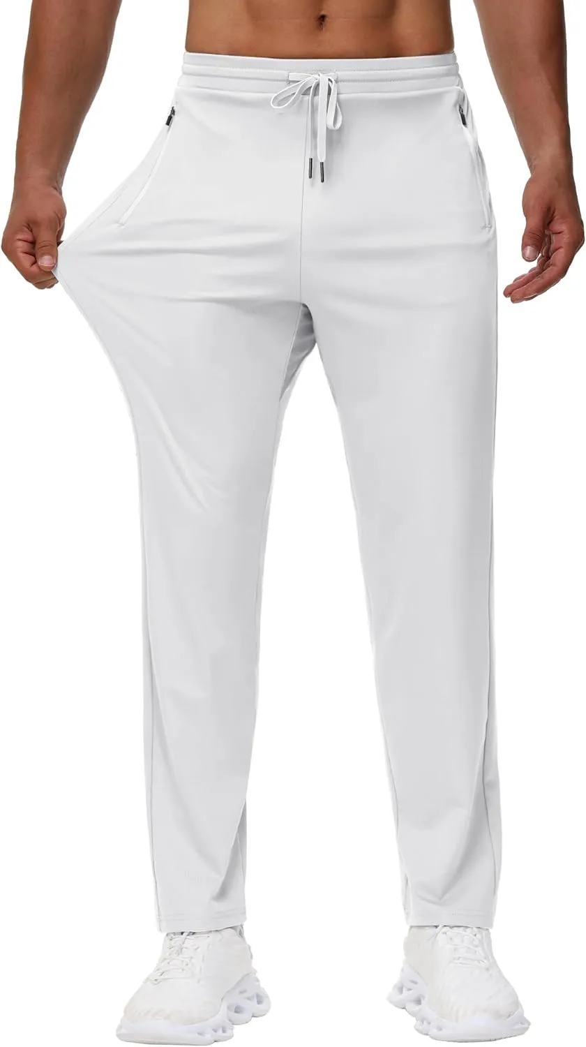 Men's 30" 34" 36" Tall Sweatpants - Lightweight Athletic Workout Running Traning Track Joggers Pants with Zipper Pocket
