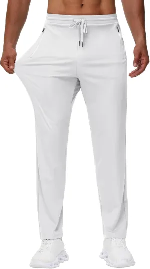 Men's 30" 34" 36" Tall Sweatpants - Lightweight Athletic Workout Running Traning Track Joggers Pants with Zipper Pocket