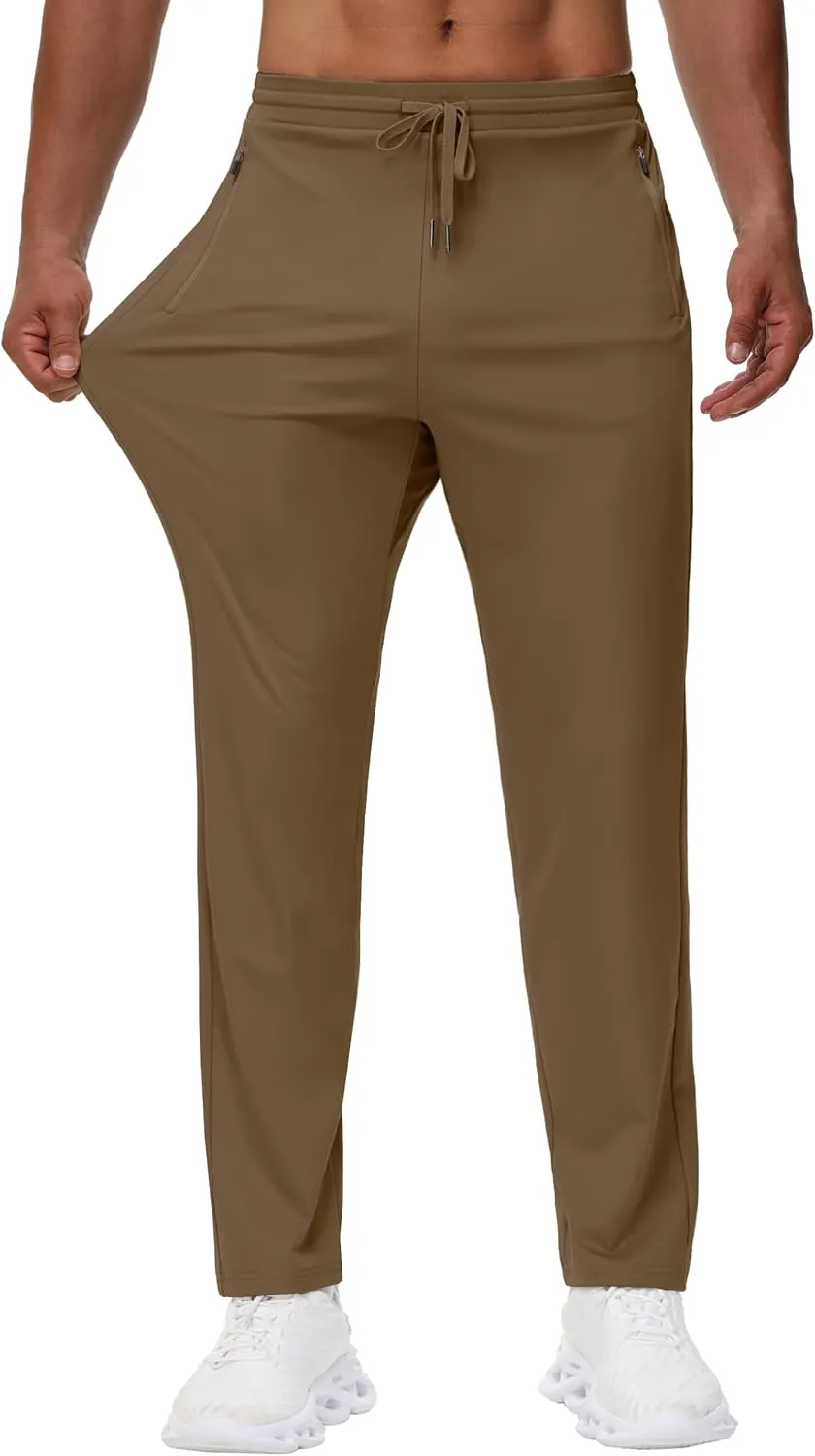 Men's 30" 34" 36" Tall Sweatpants - Lightweight Athletic Workout Running Traning Track Joggers Pants with Zipper Pocket