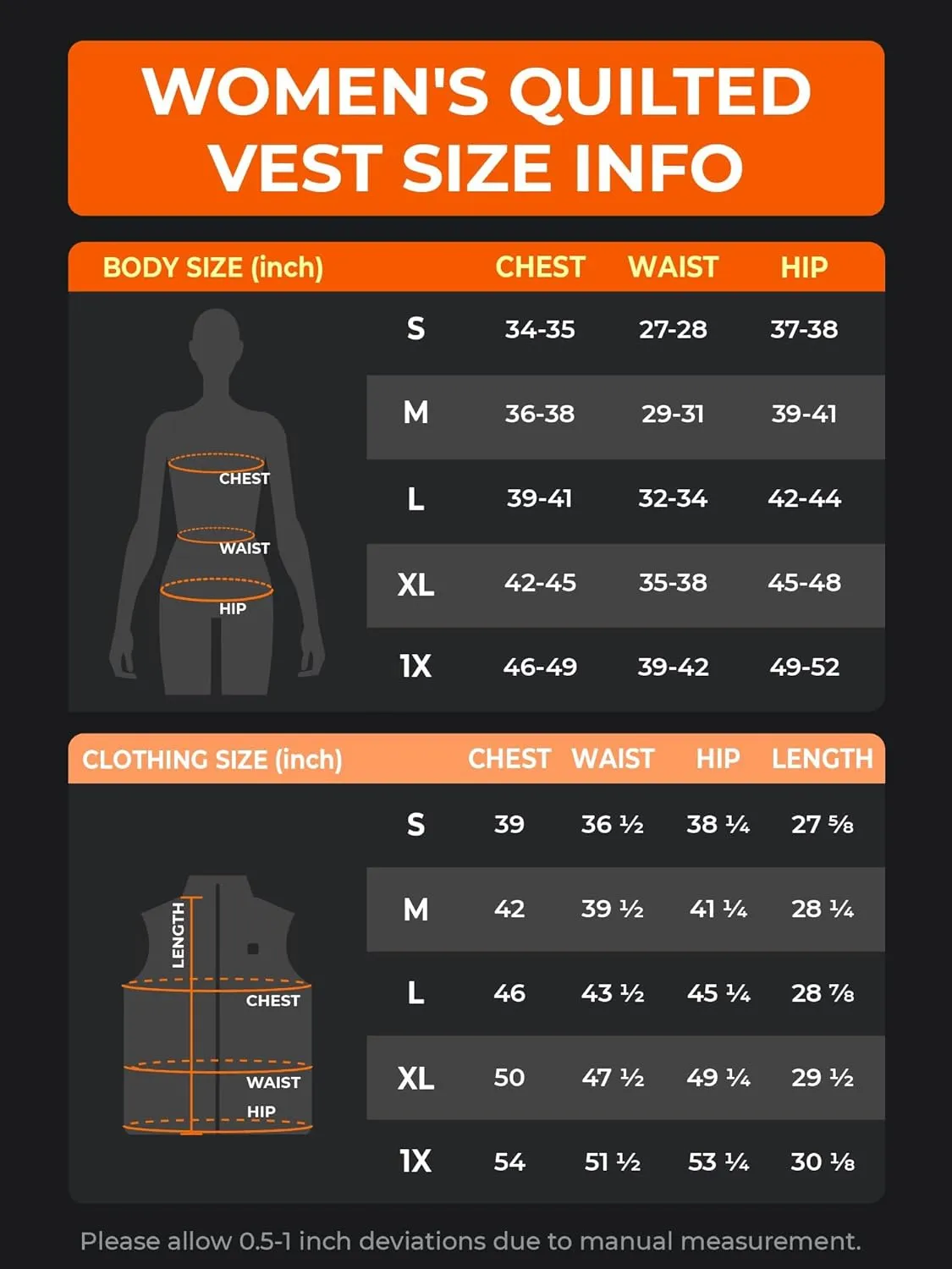 ORORO Women's Lightweight Quilted Heated Vest with Battery, Heated Quilted Vest (Charger Not Included)