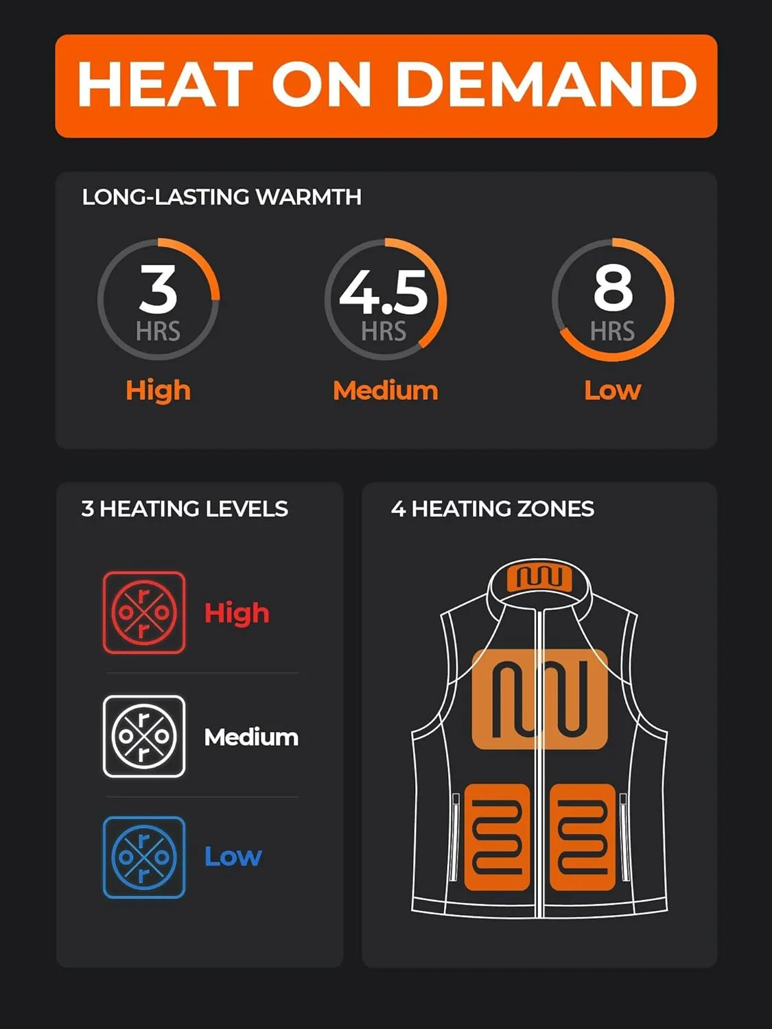 ORORO Women's Lightweight Quilted Heated Vest with Battery, Heated Quilted Vest (Charger Not Included)