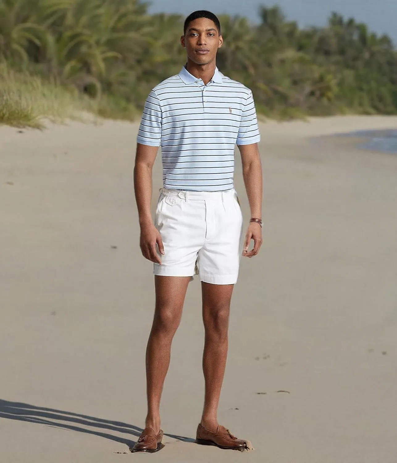 Polo Ralph Lauren Mens Custom Slim Fit Interlock Polo Shirt
