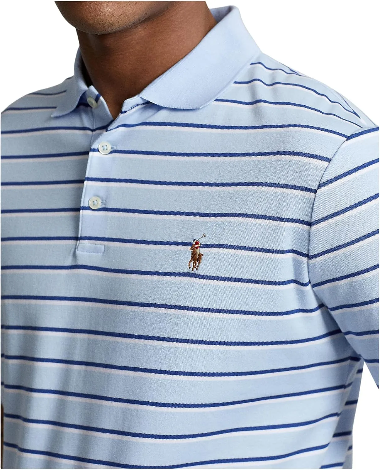 Polo Ralph Lauren Mens Custom Slim Fit Interlock Polo Shirt