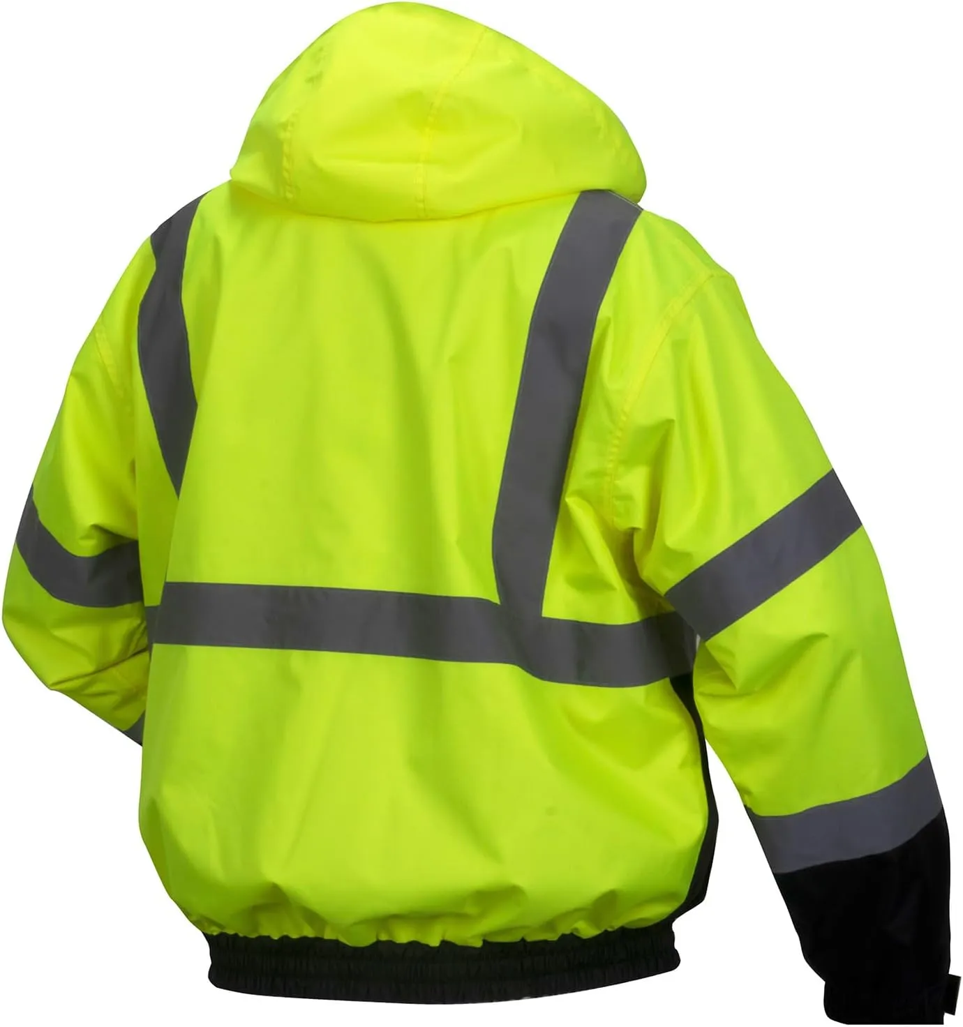 Pyramex RJ31 Series Waterproof Class 3 Fleece Bomber Safety Jacket, Lime, Large